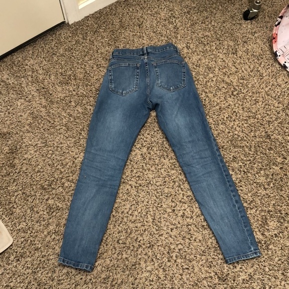 Everlane High Rise Skinny Ankle Jeans Size 24 Blue Denim - Picture 3 of 9